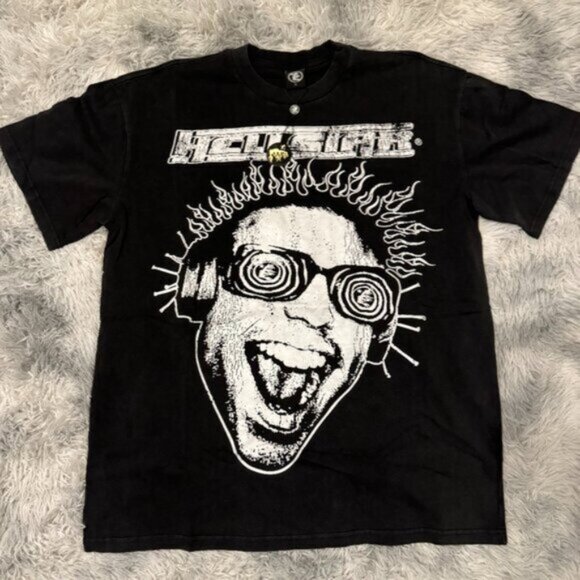 Hellstar Crazy 🦥 Face Rage Black 🙌 Tee Mens Medium 👨🏻‍❤️‍👨🏻 or Large